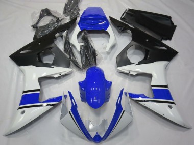 Mejores Carenados Moto Yamaha R6 2003-2004 - Blanco Azul Negro Mate