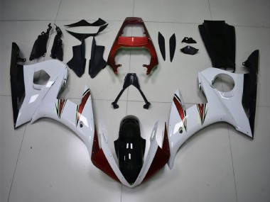 Mejores Carenados Moto Yamaha R6 2003-2004 - Blanco Rojo Negro Brillante