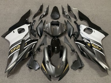 Mejores Carenados Moto Yamaha R6 2017-2023 - Blanco Gris Negro Brillante Oro