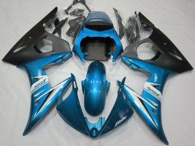 Mejores Carenados Moto Yamaha R6 2003-2004 - Azul Blanco Negro Mate