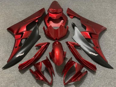 Mejores Carenados Moto Yamaha R6 2006-2007 - Rojo Negro Mate
