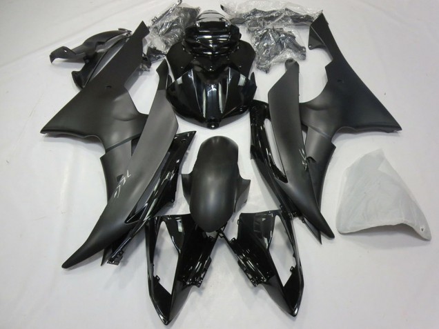 Mejores Carenado Moto Yamaha R6 2008-2016 - Negro Brillante Negro Mate
