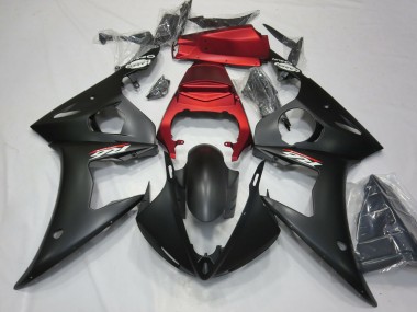 Mejores Carenados Moto Yamaha R6 2003-2004 - Rojo Negro Mate