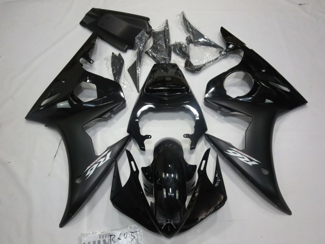 Mejores Carenados Moto Yamaha R6 2005 - Negro Brillante Negro Mate Blanco