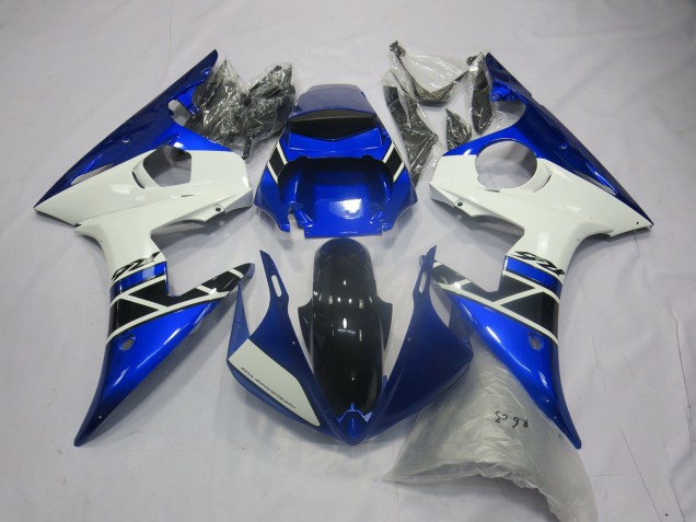 Mejores Carenados Moto Yamaha R6 2005 - Azul Blanco Negro Brillante