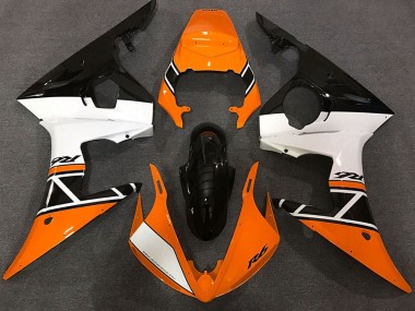 Mejores Carenados Moto Yamaha R6 2003-2004 - Naranja Blanco Negro Brillante