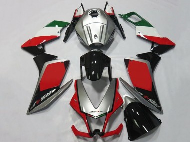Mejores Carenados Moto Aprilia RS4 125 2012-2018 - Plata Rojo Negro Brillante