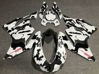 Mejores Carenados Moto Ducati 899 2011-2014 - Blanco Negro Camouflage