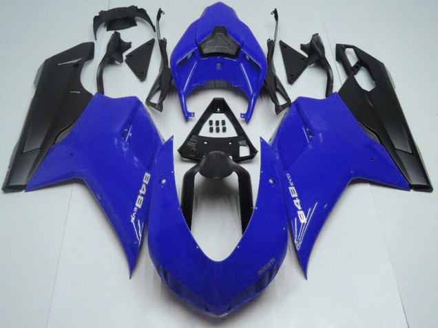 Mejores Carenados Moto Ducati 848 2007-2014 - Azul Negro Mate