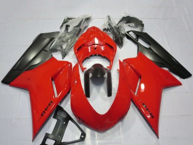 Mejores Carenados Moto Ducati 848 2007-2014 - Rojo Negro Mate
