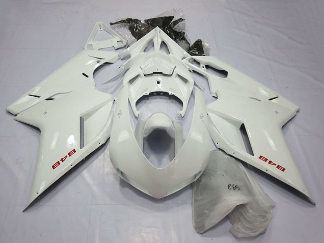 Mejores Carenados Moto Ducati 848 2007-2014 - Blanco Perla