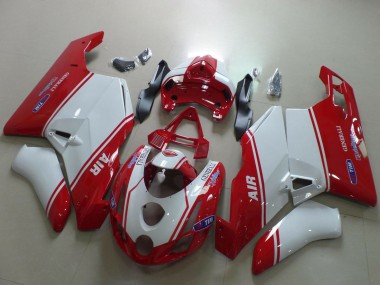 Mejores Carenados Moto Ducati 749 999 2003-2004 - Blanco Rojo Air Generali Tim