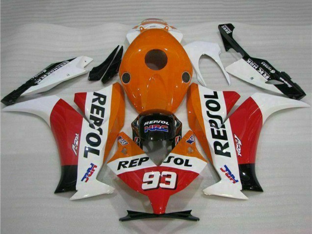 Mejores Carenado Moto Honda CBR1000RR 2012-2016 - Blanco Naranja Rojo Negro Brillante HRC Repsol 93