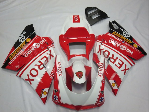 Mejores Carenados Moto Ducati 748 916 996 998 1993-2005 - Blanco Rojo Negro Brillante Xerox