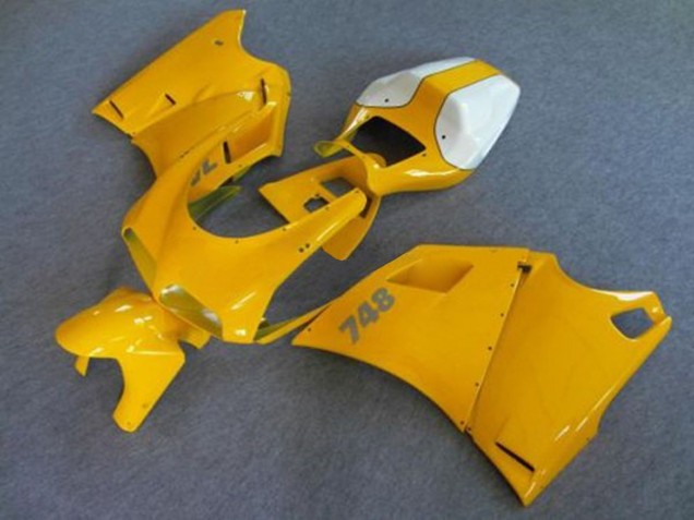 Mejores Carenados Moto Ducati 748 1993-2005 - Blanco Amarillo