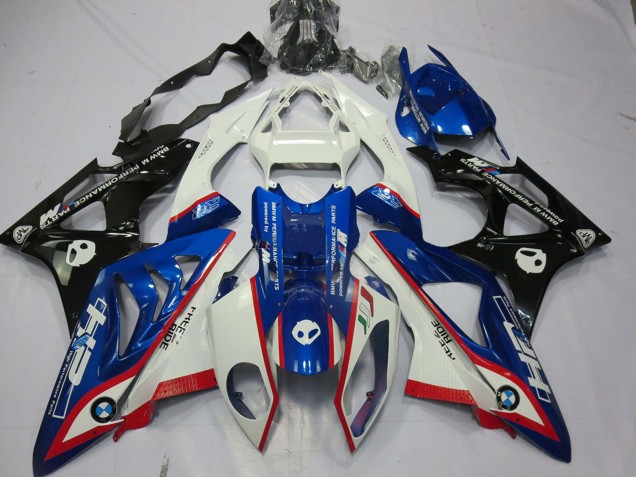 Mejores Carenado Moto BMW S1000RR 2009-2014 - Blanco Rojo Azul Negro Brillante HP