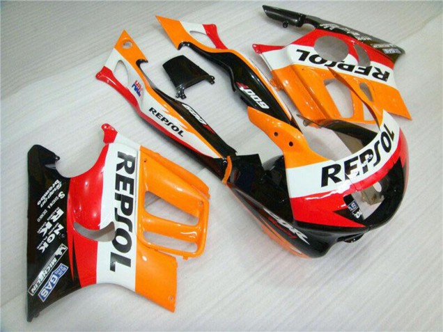 Mejores Carenado Moto Honda CBR600 F3 1995-1996 - Naranja Blanco Rojo Negro Brillante Repsol