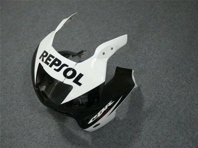 Mejores Carenados Moto Honda CBR600 F3 1997-1998 - Blanco Negro Brillante Repsol