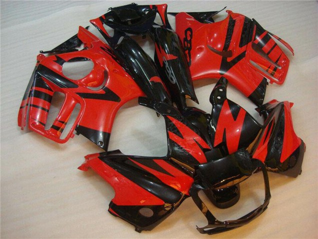 Mejores Carenado Moto Honda CBR600 F3 1995-1996 - Rojo Negro Brillante