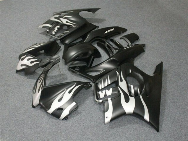 Mejores Carenados Moto Honda CBR600 F3 1995-1996 - Blanco Negro Mate Llama