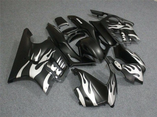 Mejores Carenados Moto Honda CBR600 F3 1995-1996 - Blanco Negro Mate Llama