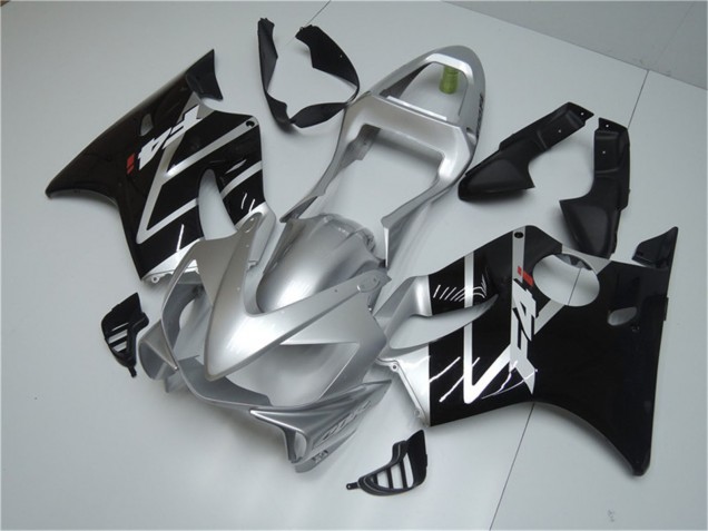 Mejores Carenado Moto Honda CBR600 F4i 2001-2003 - Plata Negro Brillante