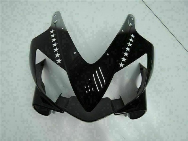 Mejores Carenados Moto Honda CBR600 F4i 2001-2003 - Negro Brillante Plata SevenStars