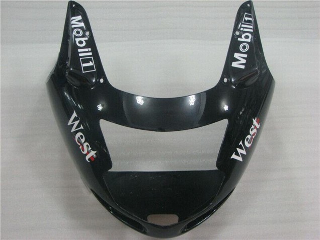Mejores Carenados Moto Honda CBR1100XX Blackbird 1996-2007 - Negro Brillante Blanco West