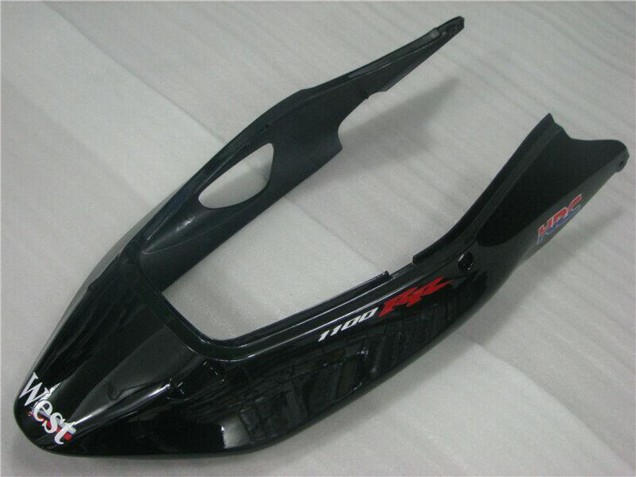 Mejores Carenados Moto Honda CBR1100XX Blackbird 1996-2007 - Negro Brillante Blanco West