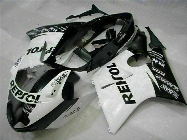 Mejores Carenados Moto Honda CBR1100XX Blackbird 1996-2007 - Blanco Negro Brillante Repsol