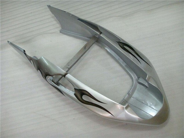 Mejores Carenado Moto Honda CBR1100XX Blackbird 1996-2007 - Plata Negro Llama