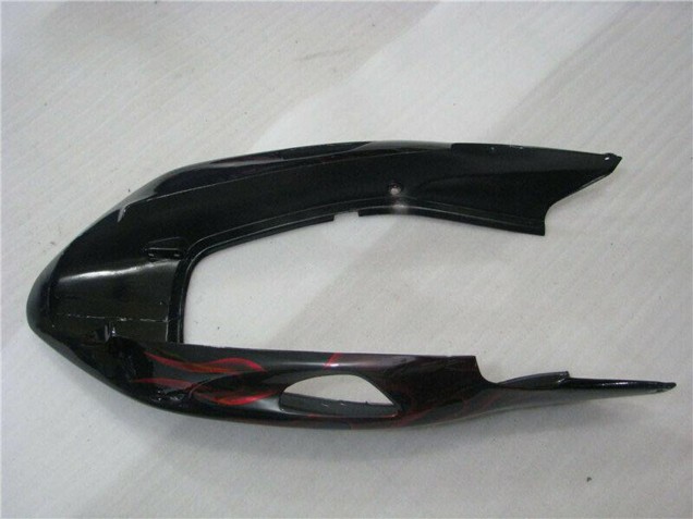 Mejores Carenados Moto ABS Honda CBR1100XX Blackbird 1996-2007 - Negro Brillante Rojo Llama