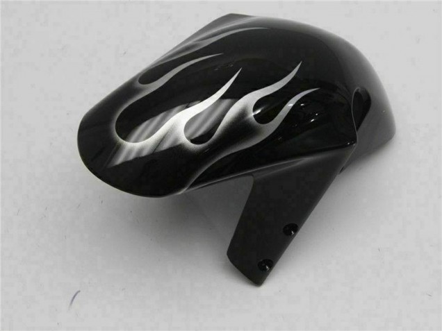 Mejores Carenados Moto Suzuki GSXR 600/750 2001-2003 - Negro Brillante Plata Llama
