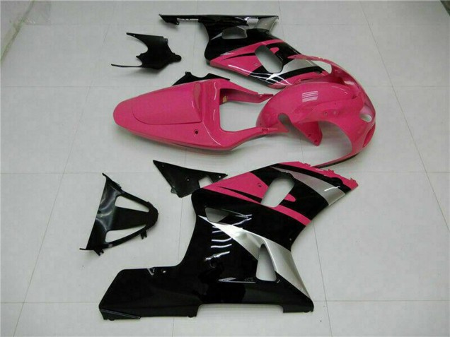 Mejores Carenados Moto Suzuki GSXR 600/750 2001-2003 - Rosa Plata Negro Brillante