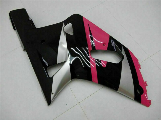 Mejores Carenados Moto Suzuki GSXR 600/750 2001-2003 - Rosa Plata Negro Brillante