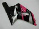 Mejores Carenados Moto Suzuki GSXR 600/750 2001-2003 - Rosa Plata Negro Brillante