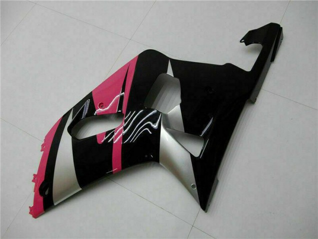 Mejores Carenados Moto Suzuki GSXR 600/750 2001-2003 - Rosa Plata Negro Brillante