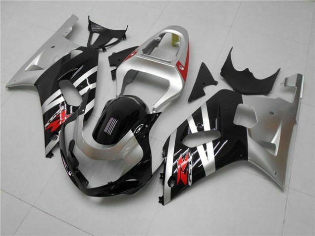 Mejores Carenados Moto Suzuki GSXR 600/750 2001-2003 - Plata Negro Brillante Rojo