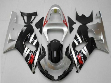Mejores Carenados Moto Suzuki GSXR 600/750 2001-2003 - Plata Negro Brillante Rojo