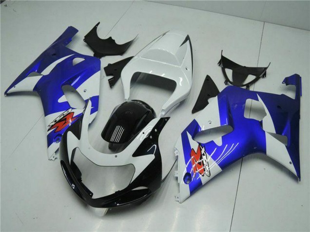 Mejores Carenados Moto Suzuki GSXR 600/750 2001-2003 - Blanco Azul Negro