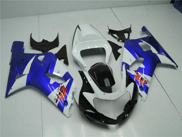 Mejores Carenados Moto Suzuki GSXR 600/750 2001-2003 - Blanco Azul Negro