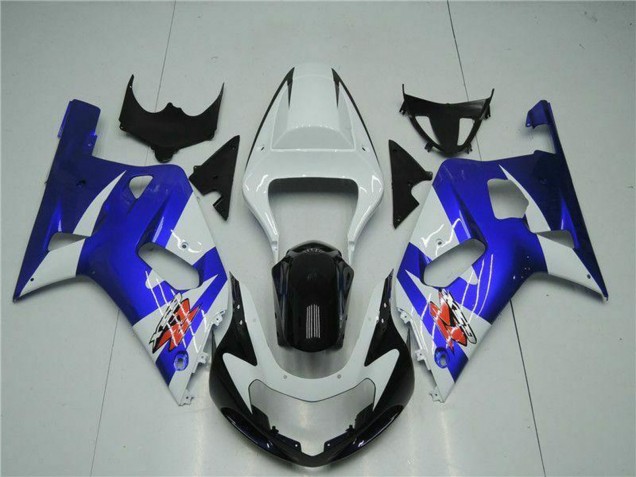 Mejores Carenados Moto Suzuki GSXR 600/750 2001-2003 - Blanco Azul Negro