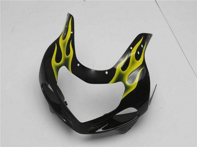 Mejores Carenados Moto Suzuki GSXR 600/750 2001-2003 - Negro Brillante Amarillo Llama