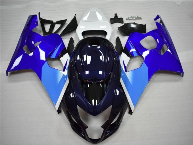 Mejores Carenado Moto Suzuki GSXR 600/750 2004-2005 - Blanco Azul Negro