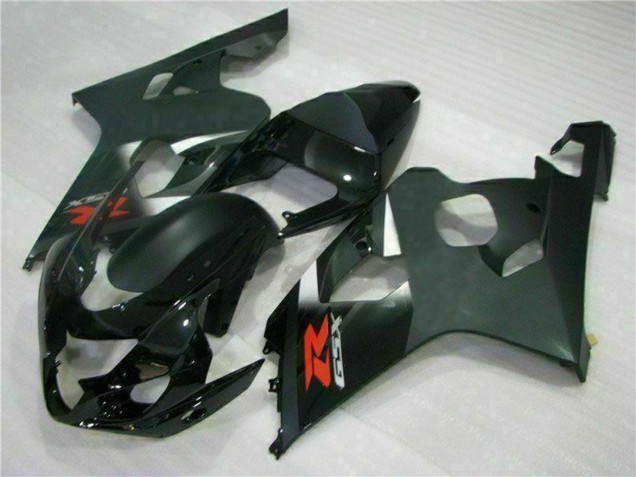 Mejores Carenados Moto Suzuki GSXR 600/750 2004-2005 - Negro Brillante Negro Mate Rojo Calcomanía