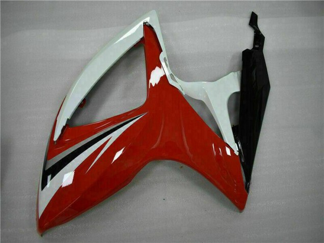 Mejores Carenados Moto Suzuki GSXR 600/750 2006-2007 - Blanco Rojo Negro Brillante Raya