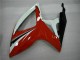 Mejores Carenados Moto Suzuki GSXR 600/750 2006-2007 - Blanco Rojo Negro Brillante Raya