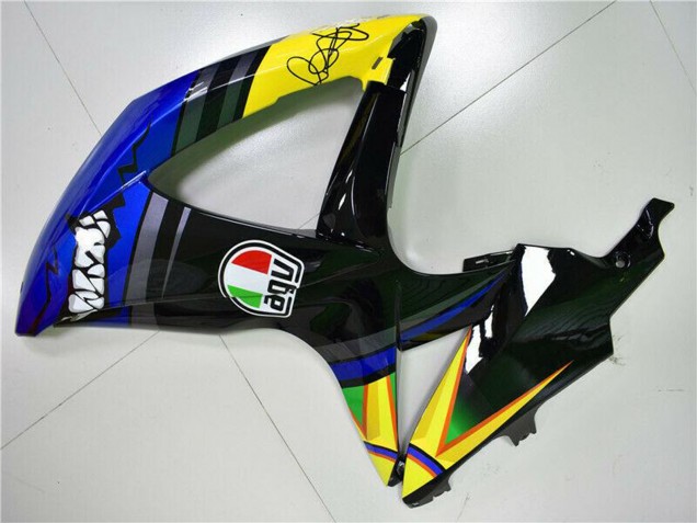 Mejores Carenados Moto Suzuki GSXR 600/750 2008-2010 - Azul Amarillo Tiburón