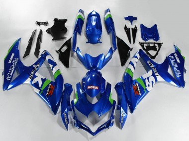 Mejores Carenados Moto Suzuki GSXR 600/750 2008-2010 - Azul Blanco Verde Negro
