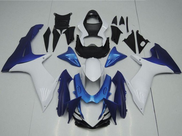 Mejores Carenados Moto Suzuki GSXR 600/750 2011-2024 - Blanco Azul Claro